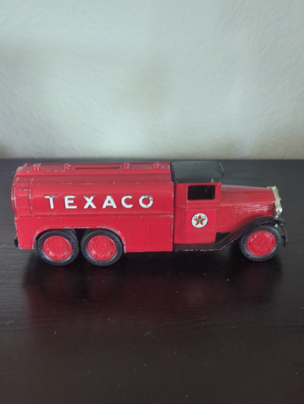 Vintage 1990s Red Texaco Truck Piggy Bank